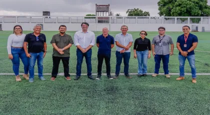 Arena esportiva - Leo Bezerra inspeciona obras no Estádio da Graça, 80% executadas, e projeta a entrega para o primeiro semestre